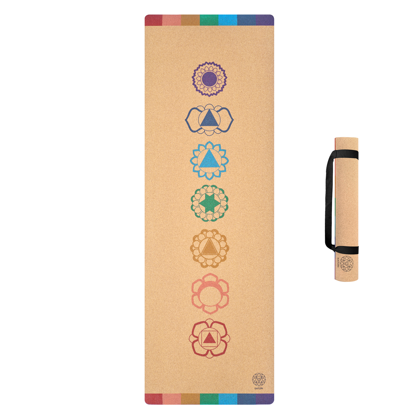 7 Chakras Cork Yoga Mat by Valka Yoga