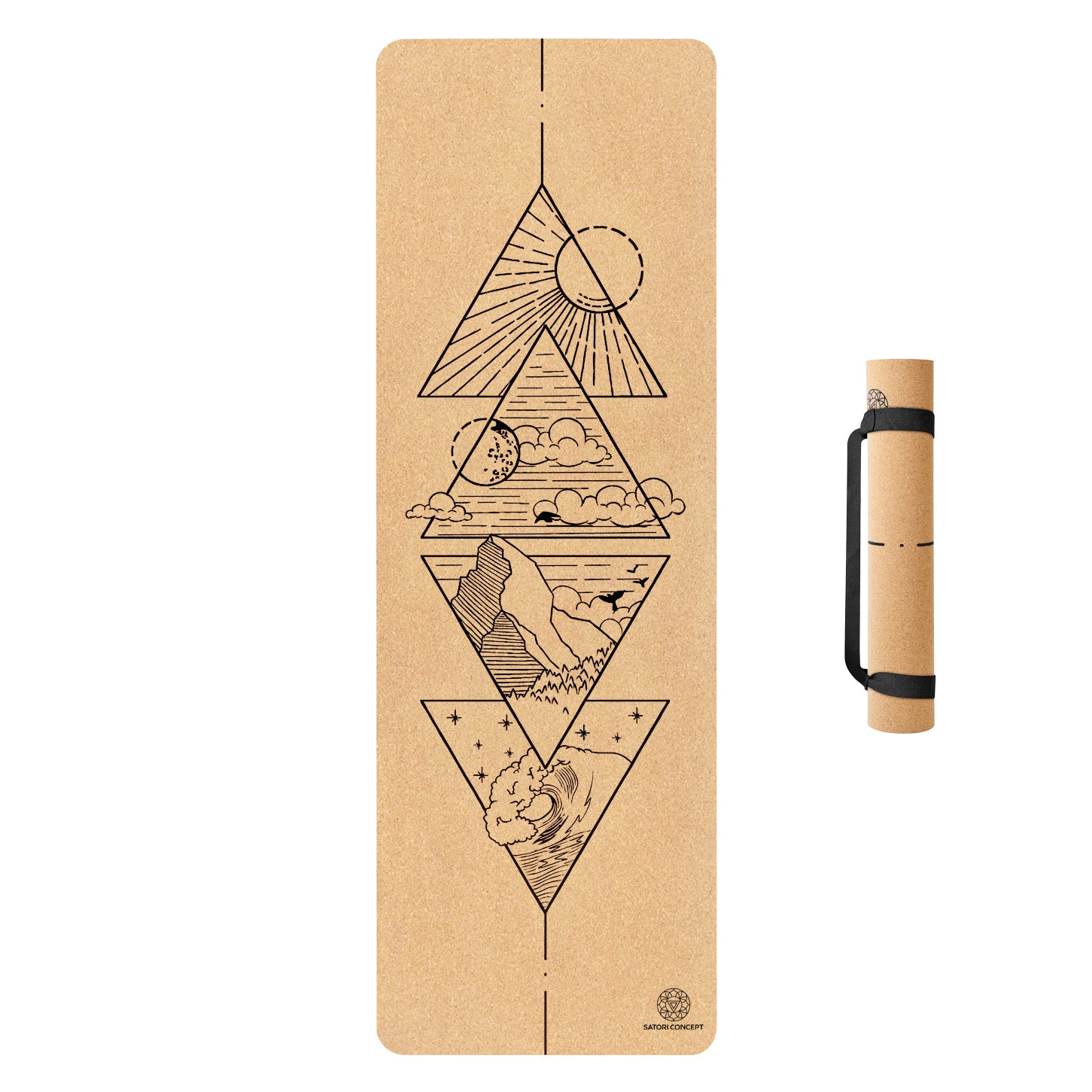 Four Elements Cork Yoga Mat