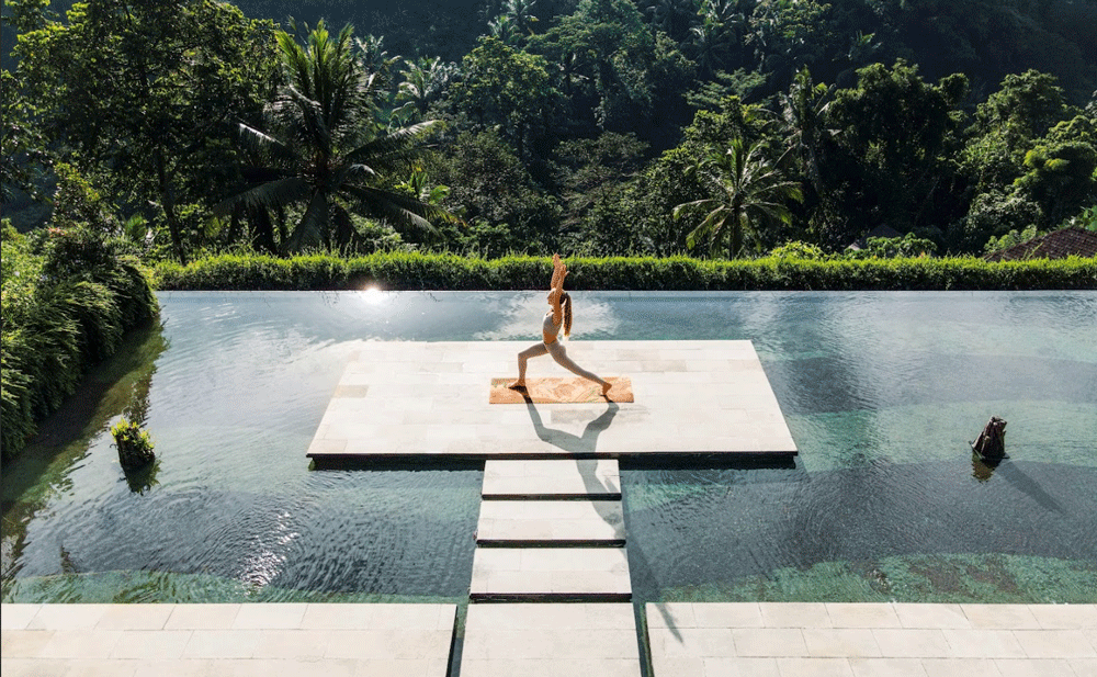 Yoga Model Using Satori Cork Yoga Mats